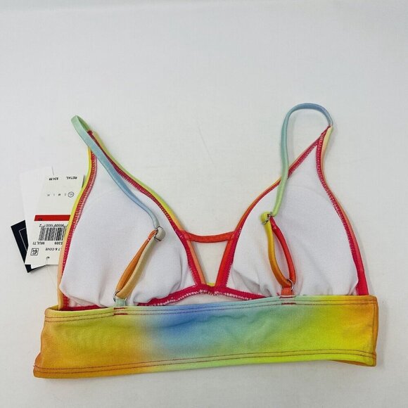 Salt & Cove Juniors Size XS Colorful Ombre Printed Front-Tab Bikini Top 1750 - Picture 5 of 9